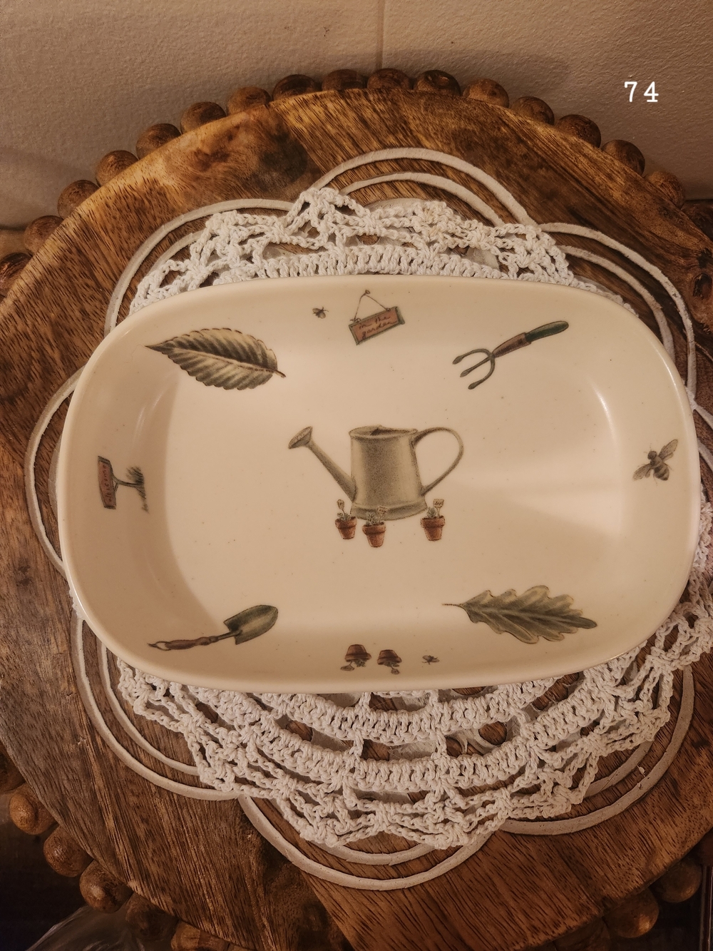 Pfaltzgraff Naturewood Pattern Sandwich Plate